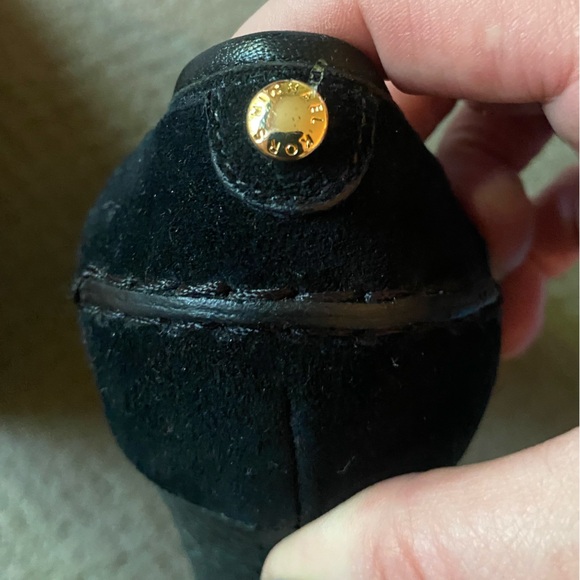 MICHAEL KORS worn once in box! Black suede loafer wedges. Sz 8.5. - Picture 6 of 10